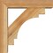 Ekena Millwork Merced Block Rough Sawn Bracket w/ Offset Brace, Western Red Cedar, 4"W x 14"D x 14"H BKT0402X14X14MRC05RWR - alternate 2